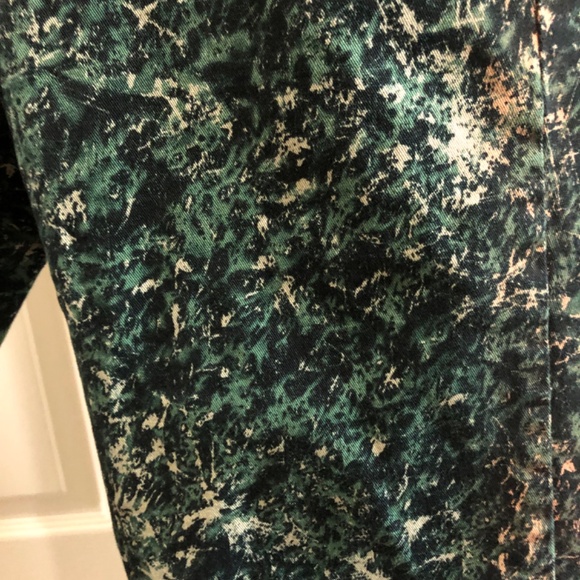 Madison Scotch Les Bon Vivants green splatter jean Size 28 - Picture 3 of 4